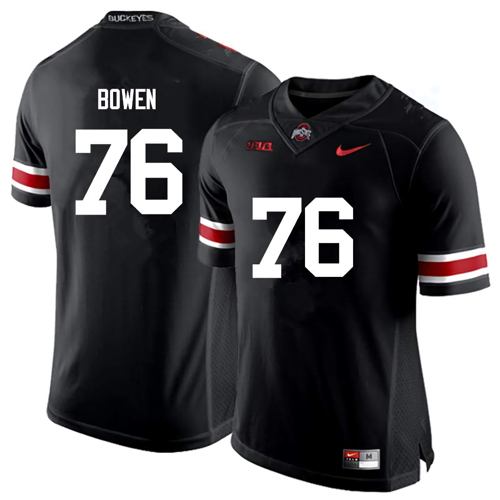 Branden Bowen Ohio State Buckeyes Men's NCAA #76 Nike Black College Stitched Football Jersey FDL1156WJ